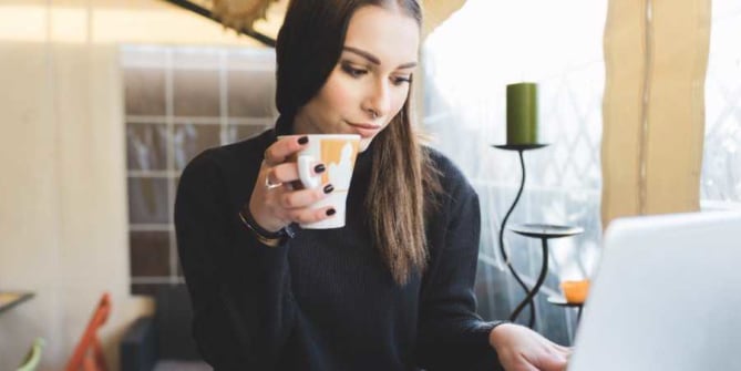 woman job searching