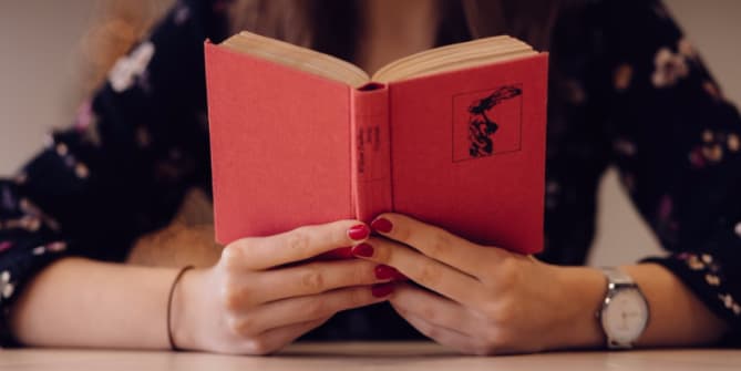 girl with book