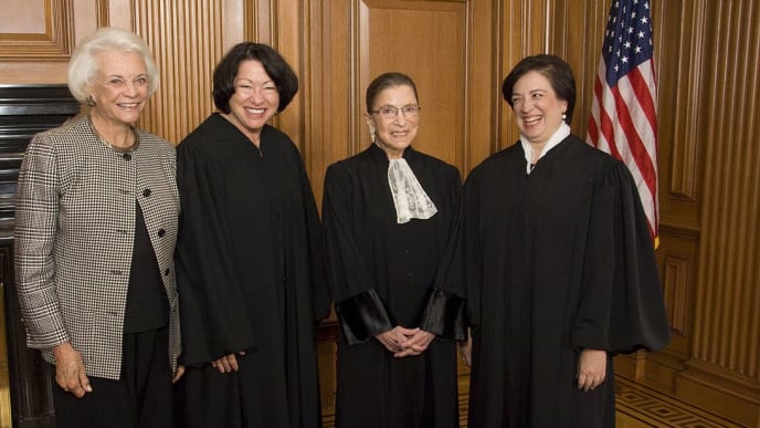 Ruth Bader Ginsburg and other female Supreme Court Justices