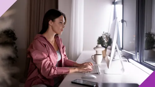 Job seeker using a computer