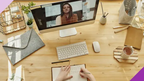 A woman in a zoom call illustrating the importance of how to handle zoom fatigue while working remotely