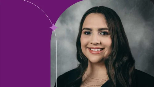 Brittnee standing wearing black shirt, smiling