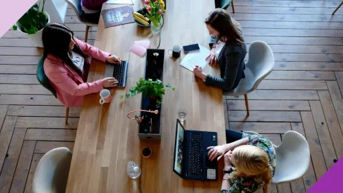 Coworkers in an office setting