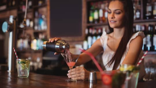 bartender making cocktails