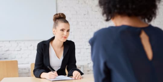 woman in job interview