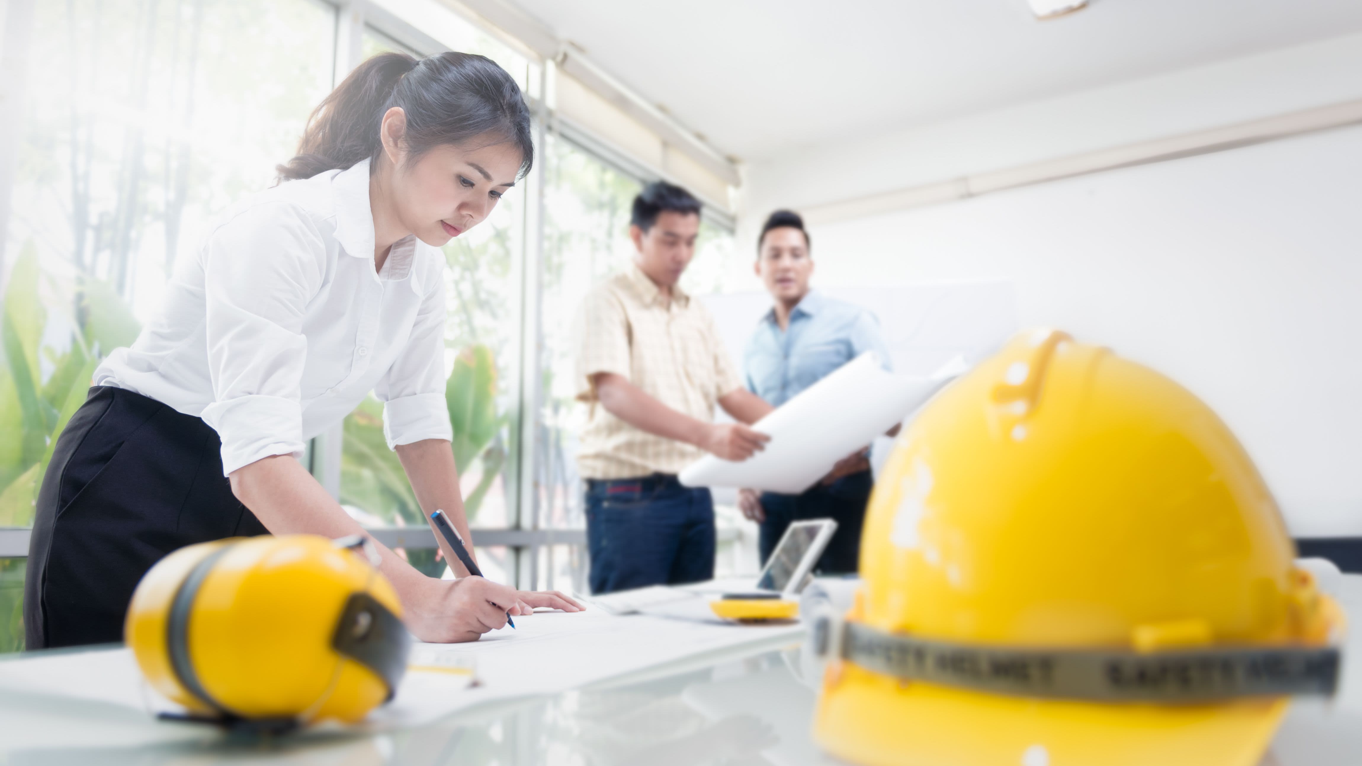 Builder method. Technical job. Engineering staff. Tech jobs logo.