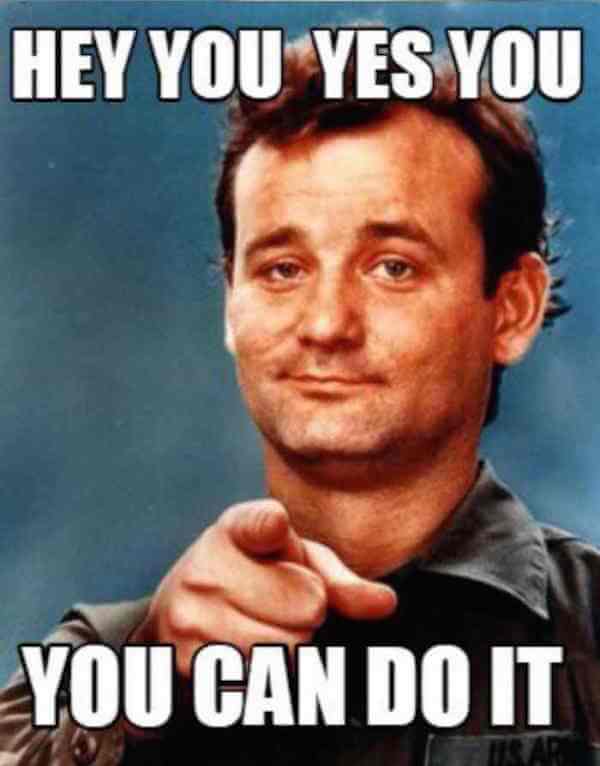 you can do it meme with Bill Murray
