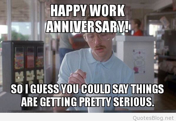happy work anniversary meme