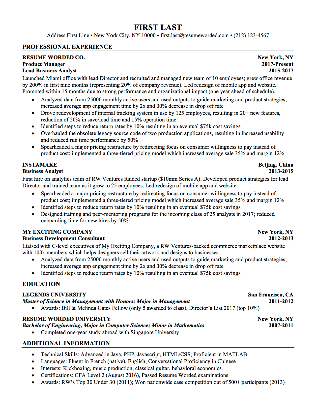 free ats resume template download