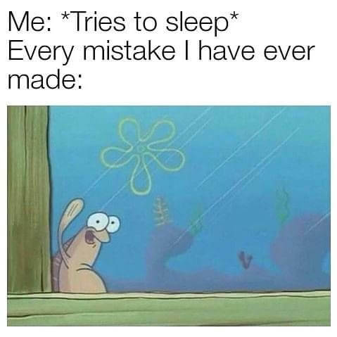 trying to sleep after work meme