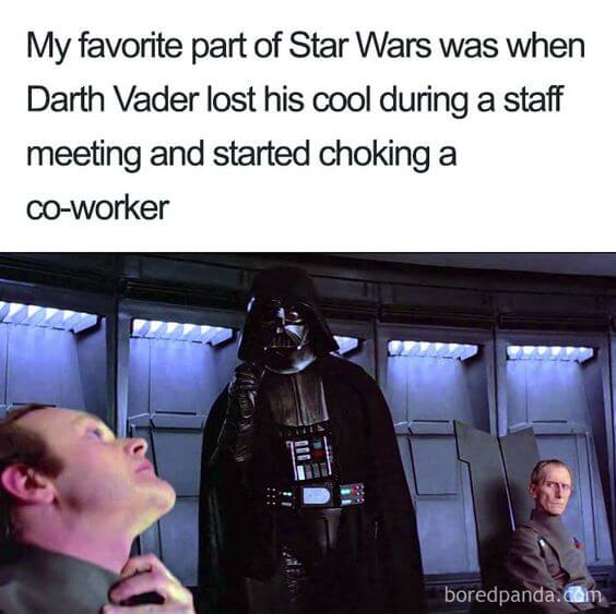 star wars staff meeting coworker won't shut up meme