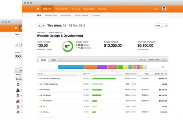 harvest time tracking